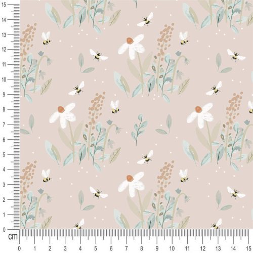 Pretty Fabrics Nyári Virágzás Prémium PUL Pelenka Mosipelus Méteráru Textil Kelme Anyag - 180g/m2