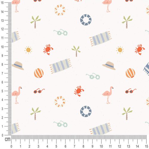 Pretty Fabrics Vakáció Bambusz Jersey Méteráru Textil Kelme Anyag - 180g/m2