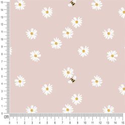 Pretty Fabrics Daisy Cotton Jersey Fabrics Textile Wholesale 220g/m2