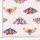 Pretty Fabrics Boho Butterflies Brushed Back French Terry Fabric Textile - (Pre-Order)