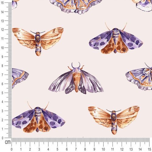 Pretty Fabrics Boho Butterflies Brushed Back French Terry Fabric Textile - (Pre-Order)