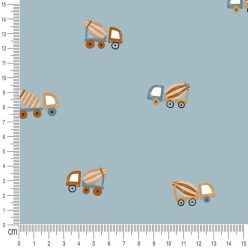 Pretty Fabrics Vehicles 1 Brushed Back French Terry Fabric Textile - (Pre-Order)
