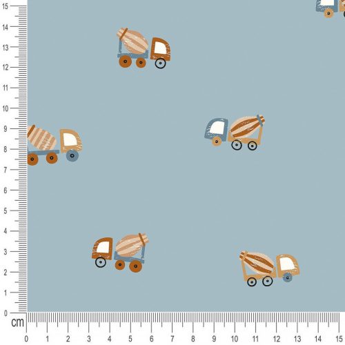 Pretty Fabrics Vehicles 1 Brushed Back French Terry Fabric Textile - (Pre-Order)