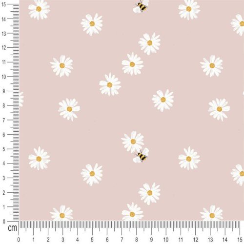 Pretty Fabrics Daisy Brushed Back French Terry Fabric Textile - (Pre-Order)