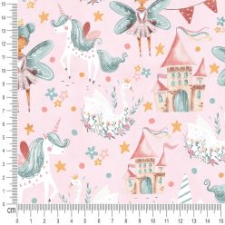 Pretty Fabrics Fairytale Brushed Back French Terry Fabric Textile - (Pre-Order)