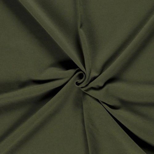 Pretty Fabrics Khaki Zöld Pamut Futter Szabadidő Méteráru Textil Kelme Anyag - 250g/m2