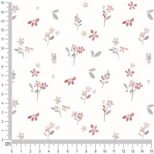 Pretty Fabrics Cseresznyevirág Prémium 100% Bambusz Muszlin Pelenka Méteráru Textil Kelme Anyag - 120g/m2