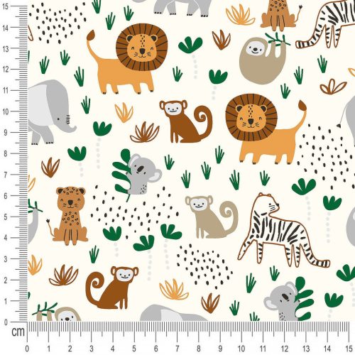 Pretty Fabrics Animals 2 Cotton French Terry Fabric Textile - (Pre-Order)
