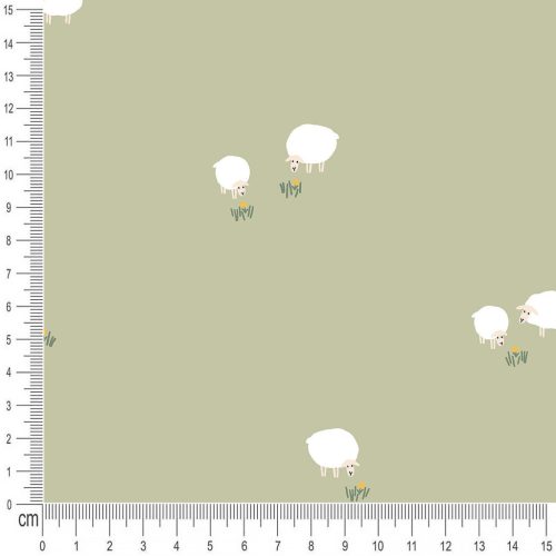 Pretty Fabrics Sheep 1 Cotton French Terry Fabric Textile - (Pre-Order)
