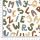 Pretty Fabrics Letters 2 Cotton French Terry Fabric Textile - (Pre-Order)