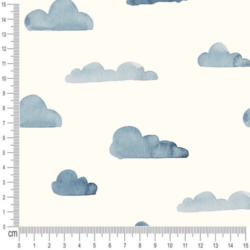 Pretty Fabrics Clouds 1 Cotton French Terry Fabric Textile - (Pre-Order)