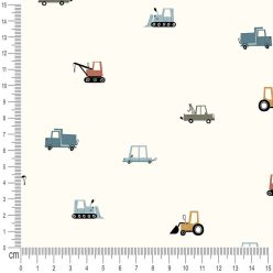 Pretty Fabrics Vehicles 2 Cotton French Terry Fabric Textile - (Pre-Order)