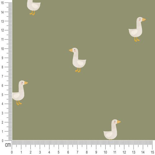 Pretty Fabrics Ducks 1 Cotton French Terry Fabric Textile - (Pre-Order)