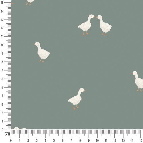 Pretty Fabrics Ducks 2 Cotton French Terry Fabric Textile - (Pre-Order)