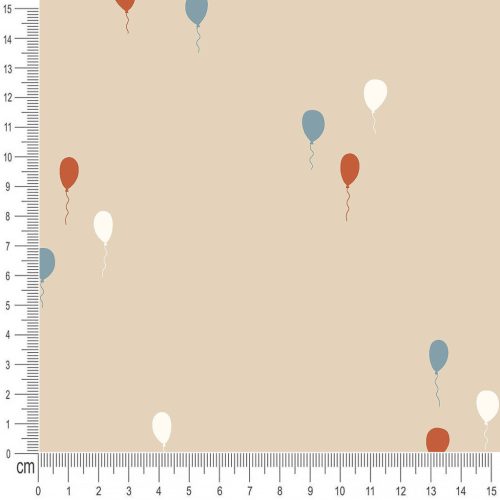 Pretty Fabrics Balloon 2 Cotton French Terry Fabric Textile - (Pre-Order)
