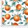 Pretty Fabrics Oranges Cotton French Terry Fabric Textile - (Pre-Order)