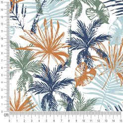 Pretty Fabrics Palm Trees 1 Cotton French Terry Fabric Textile - (Pre-Order)