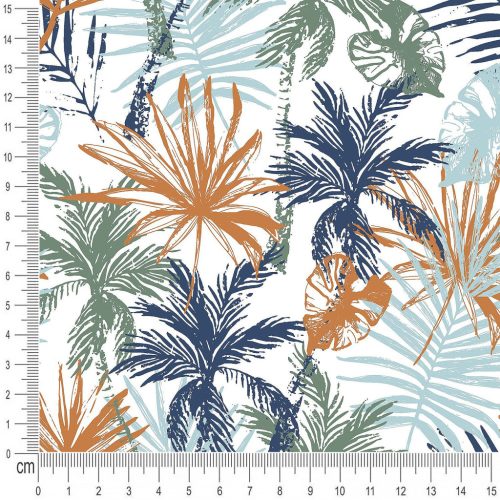 Pretty Fabrics Palm Trees 1 Cotton French Terry Fabric Textile - (Pre-Order)