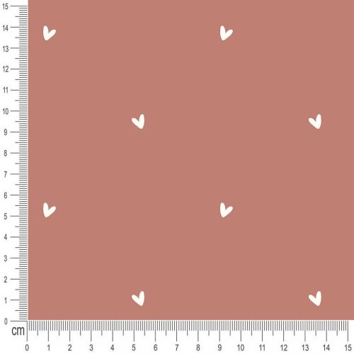 Pretty Fabrics Hearts 1 Cotton French Terry Fabric Textile - (Pre-Order)