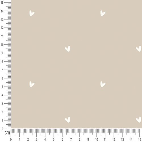 Pretty Fabrics Hearts 2 Cotton French Terry Fabric Textile - (Pre-Order)