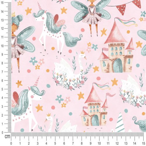 Pretty Fabrics Fairytale Cotton French Terry Fabric Textile - (Pre-Order)