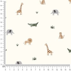 Pretty Fabrics Wildlife 1 Cotton French Terry Fabric Textile - (Pre-Order)