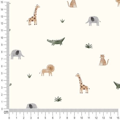 Pretty Fabrics Wildlife 1 Cotton French Terry Fabric Textile - (Pre-Order)