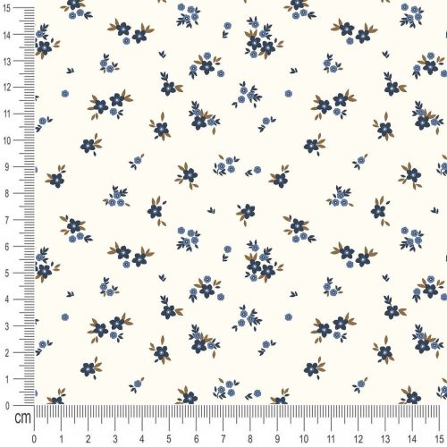 Pretty Fabrics Flowers 10 Cotton French Terry Fabric Textile - (Pre-Order)