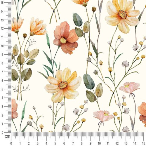 Pretty Fabrics Flowers 15 Cotton French Terry Fabric Textile - (Pre-Order)