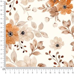 Pretty Fabrics Flowers 17 Cotton French Terry Fabric Textile - (Pre-Order)