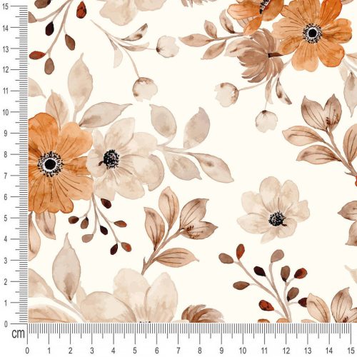 Pretty Fabrics Flowers 17 Cotton French Terry Fabric Textile - (Pre-Order)