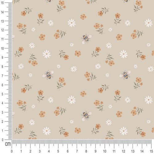 Pretty Fabrics Flowers 18 Cotton French Terry Fabric Textile - (Pre-Order)