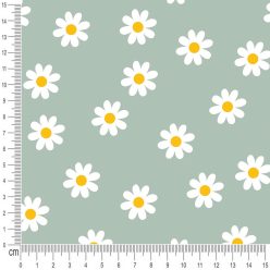 Pretty Fabrics Flowers 19 Cotton French Terry Fabric Textile - (Pre-Order)