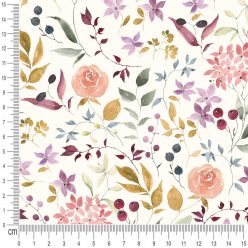 Pretty Fabrics Flowers 20 Cotton French Terry Fabric Textile - (Pre-Order)