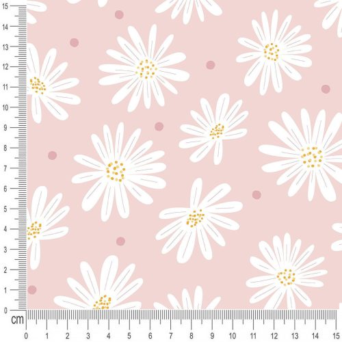 Pretty Fabrics Flowers 7 Cotton French Terry Fabric Textile - (Pre-Order)