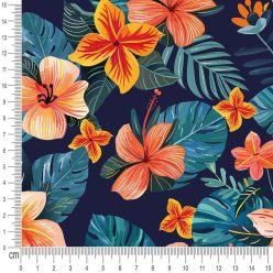 Pretty Fabrics Flowers 8 Cotton French Terry Fabric Textile - (Pre-Order)