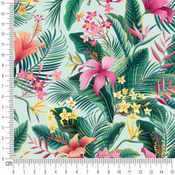 Pretty Fabrics Flowers 9 Cotton French Terry Fabric Textile - (Pre-Order)