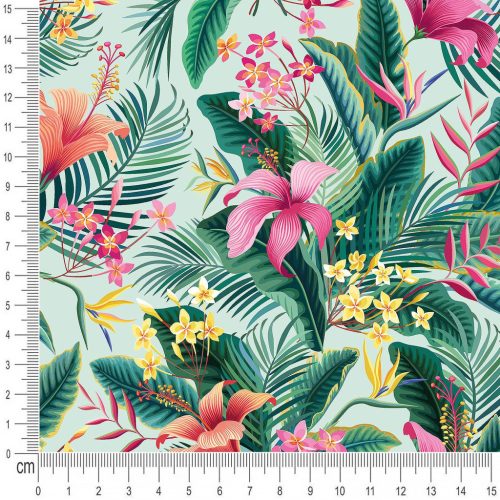 Pretty Fabrics Flowers 9 Cotton French Terry Fabric Textile - (Pre-Order)