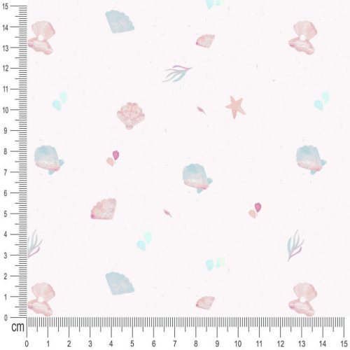 Pretty Fabrics Kagylók Prémium Oxford Vízálló Poliészter Méteráru Textil Kelme Anyag - 220g/m2