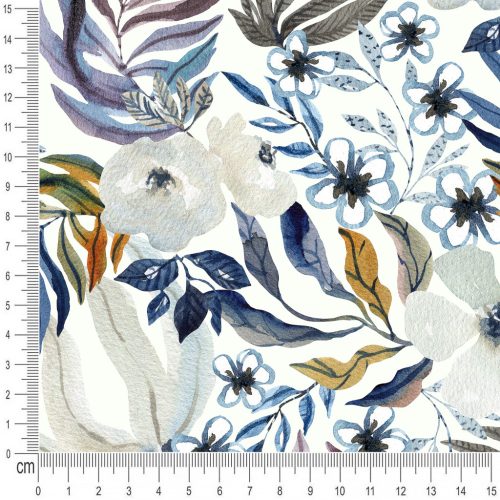 Pretty Fabrics Vintage Virágok Vízálló Poliészter Anyag - 220g/m2