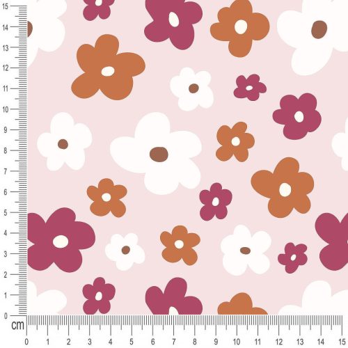 Pretty Fabrics Virágok 3 Vízálló Poliészter Anyag - 220g/m2
