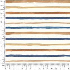 Pretty Fabrics Stripes 5 Cotton Canvas Fabric Textile - (Pre-Order)