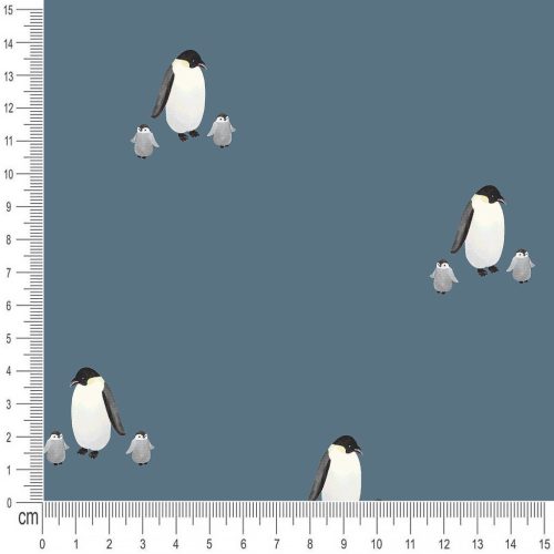 Pretty Fabrics Penguins 1 Cotton Canvas Fabric Textile - (Pre-Order)
