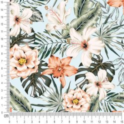 Pretty Fabrics Flowers 6 Cotton Canvas Fabric Textile - (Pre-Order)