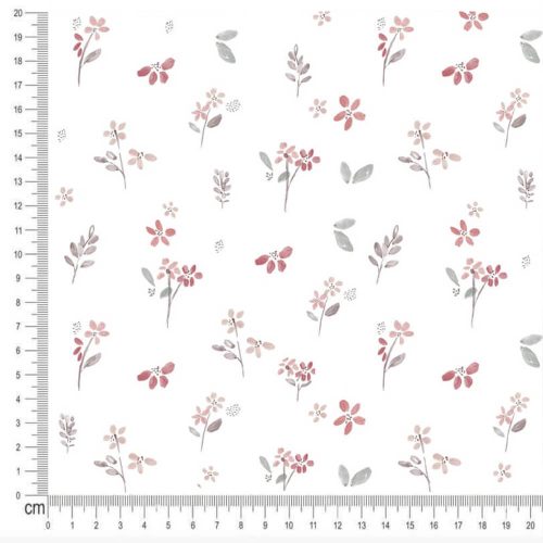 Pretty Fabrics Cseresznyevirág Pamut Jersey Méteráru Textil Kelme Anyag - 220g/m2