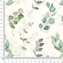 Pretty Fabrics Leaves 1 Cotton Jersey Fabric Textile - (Pre-Order)
