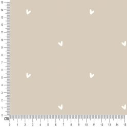 Pretty Fabrics Hearts 2 Cotton Jersey Fabric Textile - (Pre-Order)