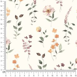 Pretty Fabrics Flowers 14 Cotton Jersey Fabric Textile - (Pre-Order)