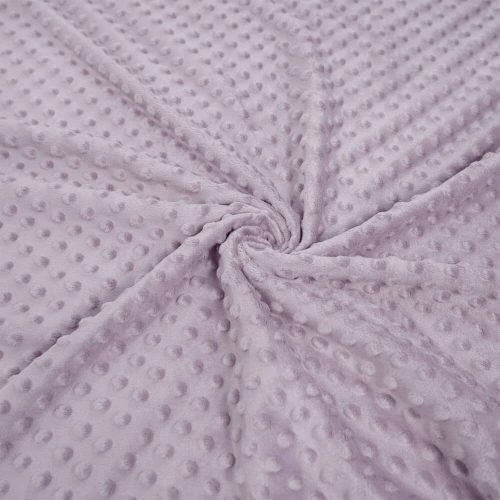 Pretty Fabrics Halványlila Prémium Pöttyös Minky Méteráru Textil Kelme Anyag - 380g/m2