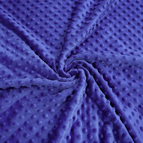 Pretty Fabrics Íriszkék Prémium Pöttyös Minky Méteráru Textil Kelme Anyag - 380g/m2